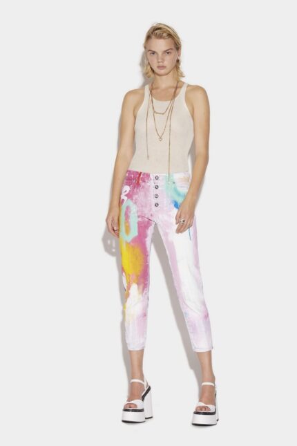 Dsquared2 Iconic L.A. Customized Skinny Dan Cropped Jeans