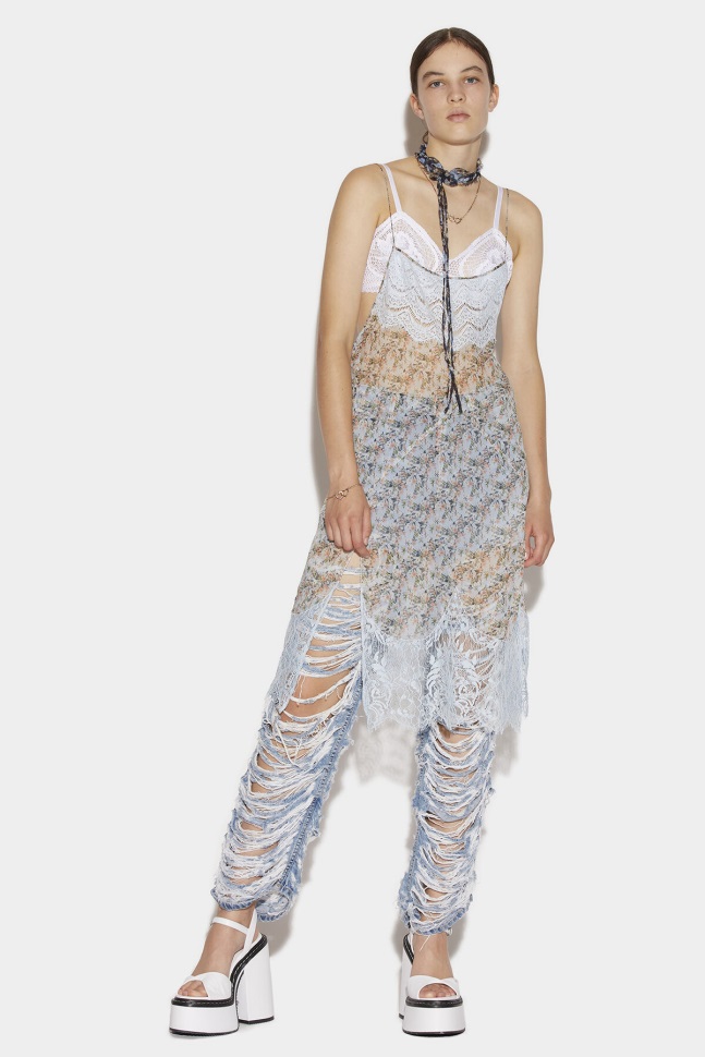 dsquared2_iconic_lace_cami_dress_black.jpg Dsquared2 Iconic Lace Cami Dress BLACK - Image 1