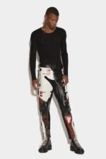 Dsquared2 Iconic Leather Racing Trousers