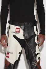 Dsquared2 Iconic Leather Racing Trousers - Image 4