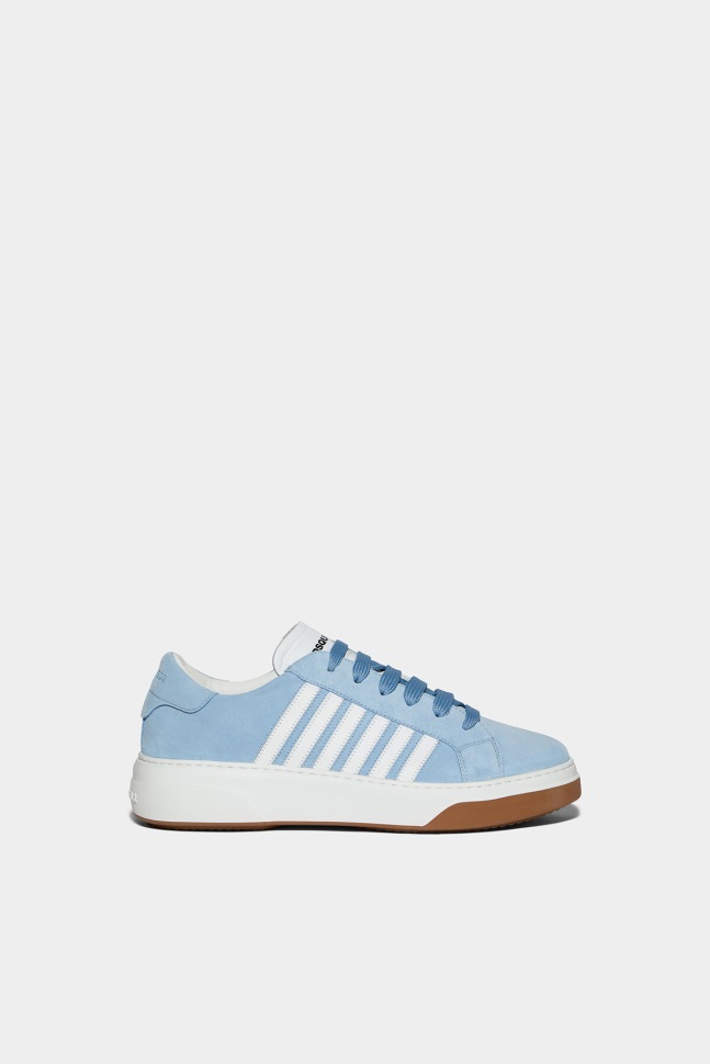 dsquared2_iconic_light_blue_brown_bumper_sneakers_d2.jpg Dsquared2 Iconic LIGHT BLUE/BROWN Bumper Sneakers D2 - Image 1