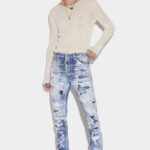 Dsquared2 Iconic Light Camo Glitter Wash Cool Guy Jeans