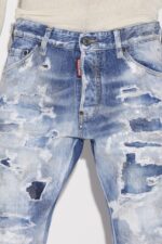 Dsquared2 Iconic Light Camo Glitter Wash Cool Guy Jeans - Image 3