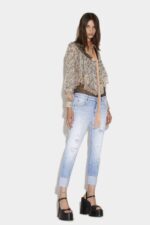 Dsquared2 Iconic Light L.A. Wash Cool Girl Cropped Jeans - Image 3