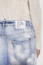 Dsquared2 Iconic Light White Paint Wash Combat Jeans - Image 4