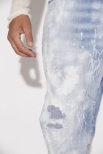 Dsquared2 Iconic Light White Paint Wash Combat Jeans - Image 5