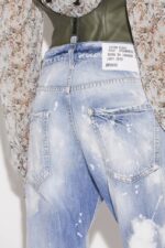 Dsquared2 Iconic Light White Paint Wash Skinny Dan Jeans - Image 5