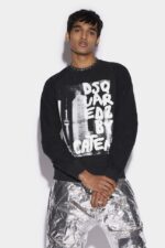 Dsquared2 Iconic Logo Cool Raglan Crew Sweater