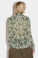 Dsquared2 Iconic Long Sleeve Fitted Shirt GREEN/FANTASY - Image 2