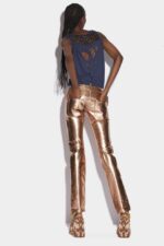 Dsquared2 Iconic Low Waist Bumster Trousers SILVER - Image 2