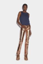 Dsquared2 Iconic Low Waist Bumster Trousers SILVER - Image 4