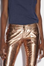 Dsquared2 Iconic Low Waist Bumster Trousers SILVER - Image 5