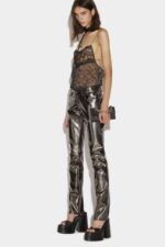 Dsquared2 Iconic Low Waist Bumster Trousers SILVER/FANTASY - Image 3