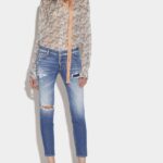Dsquared2 Iconic Medium Broken Wash Jennifer Cropped Jeans