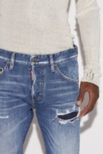 Dsquared2 Iconic Medium Broken Wash Skinny Dan Jeans - Image 4