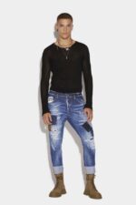 Dsquared2 Iconic Medium Camo Patch Wash Sailor Jeans