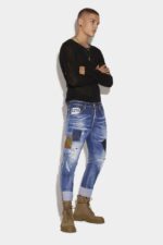 Dsquared2 Iconic Medium Camo Patch Wash Sailor Jeans - Image 3