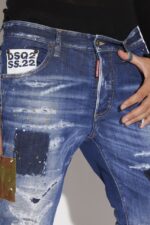 Dsquared2 Iconic Medium Camo Patch Wash Sailor Jeans - Image 4
