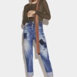 Dsquared2 Iconic Medium Camo Patch Wash Sasoon Jeans