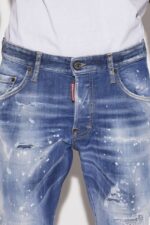 Dsquared2 Iconic Medium Spotty Wash Skater Jeans - Image 3