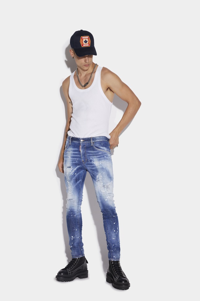 dsquared2_iconic_medium_spotty_wash_super_twinky_jeans.jpg Dsquared2 Iconic Medium Spotty Wash Super Twinky Jeans - Image 1