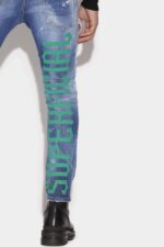 Dsquared2 Iconic Medium Super Ripped Bleach Wash Skater Jeans - Image 4