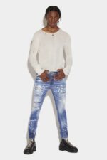 Dsquared2 Iconic Medium Super Ripped Bleach Wash Super Twinky Jeans