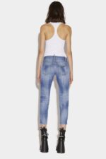 Dsquared2 Iconic Medium Waist Cropped Twiggy Denim Jeans - Image 2