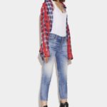 Dsquared2 Iconic Medium Waist Cropped Twiggy Denim Jeans