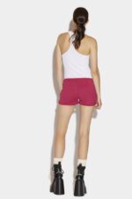 Dsquared2 Iconic Mini Icon Shorts WHITE/DARK FUXIA - Image 2