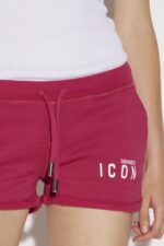 Dsquared2 Iconic Mini Icon Shorts WHITE/DARK FUXIA - Image 3