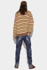 Dsquared2 Iconic Mini Stripes Sweater D2 CAMEL - Image 2