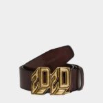 Dsquared2 Iconic Monogram Plaque Belt