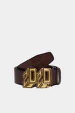 Dsquared2 Iconic Monogram Plaque Belt