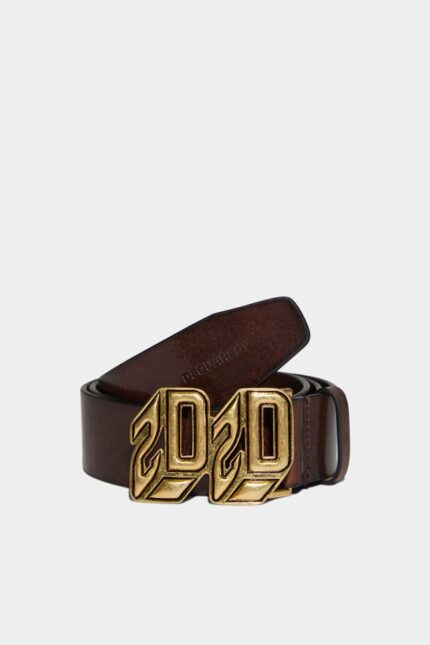 Dsquared2 Iconic Monogram Plaque Belt