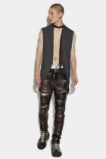 Dsquared2 Iconic NAVY BLUE/BLACK Ripped Sequins Cool Guy Jeans D2 - Image 3