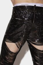 Dsquared2 Iconic NAVY BLUE/BLACK Ripped Sequins Cool Guy Jeans D2 - Image 5