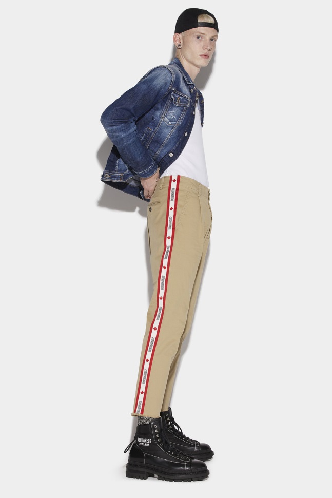 dsquared2_iconic_new_dan_tape_trousers.jpg Dsquared2 Iconic New Dan Tape Trousers - Image 1
