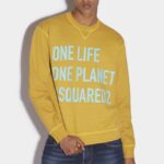 Dsquared2 Iconic One Life Organic Cotton Cool Sweatshirt BROWN