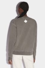 Dsquared2 Iconic One Life Organic Cotton Cool Sweatshirt D2 GREY - Image 2