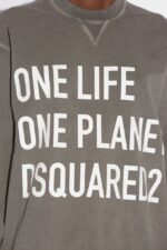 Dsquared2 Iconic One Life Organic Cotton Cool Sweatshirt D2 GREY - Image 3