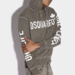 Dsquared2 Iconic One Life Organic Cotton Hooded Sweatshirt D2 GREY