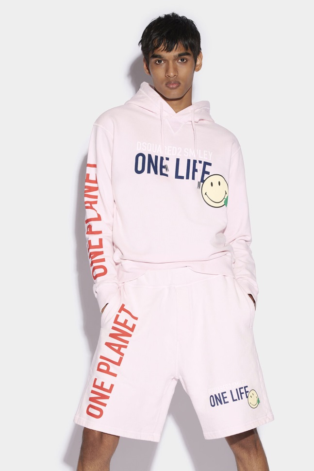 Dsquared2 Iconic One Life Organic Cotton Shorts D2 PINK - Image 1