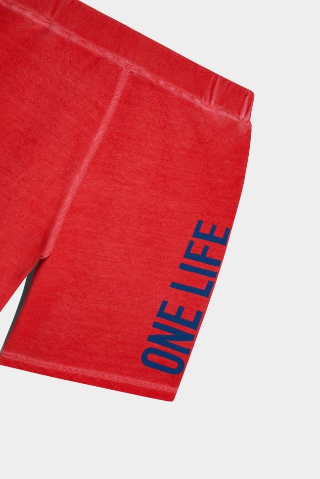 Dsquared2 Iconic One Life Organic Cotton Shorts RED D2 - Image 4
