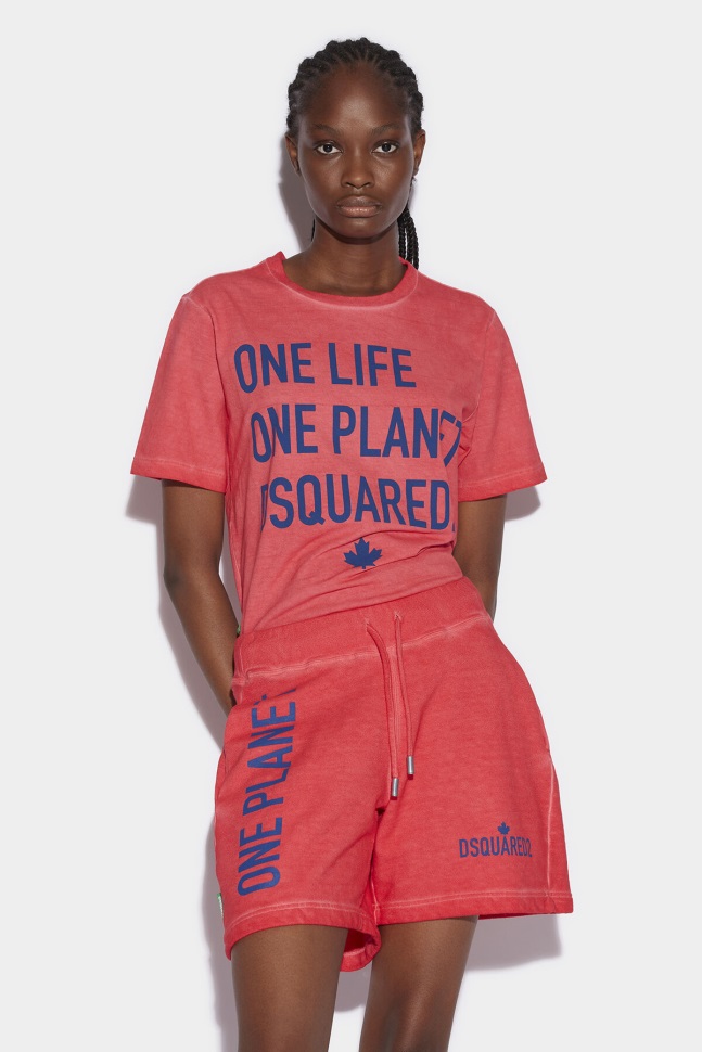 Dsquared2 Iconic One Life Organic Cotton Shorts RED D2 RED - Image 1