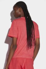 Dsquared2 Iconic One Life Partially Recycled Cotton T-Shirt RED D2 - Image 2