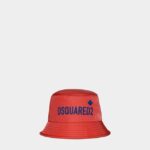 Dsquared2 Iconic One Life Recycled Nylon Bucket Hat GREEN/POPPY RED