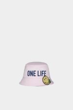 Dsquared2 Iconic One Life Recycled Nylon Bucket Hat PINK