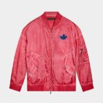 Dsquared2 Iconic One Life Recycled Nylon Oversized Bomber RED/GREEN