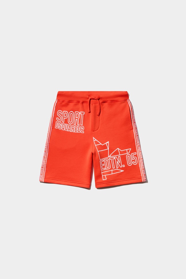 Dsquared2 Iconic ORANGE D2Kids Sport Edtn.05 Shorts - Image 1